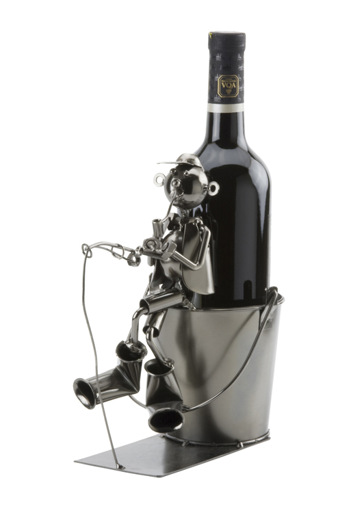 Suport decorativ sticla vin Pescar