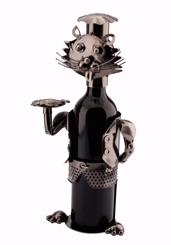 Suport decorativ sticla vin Pisica
