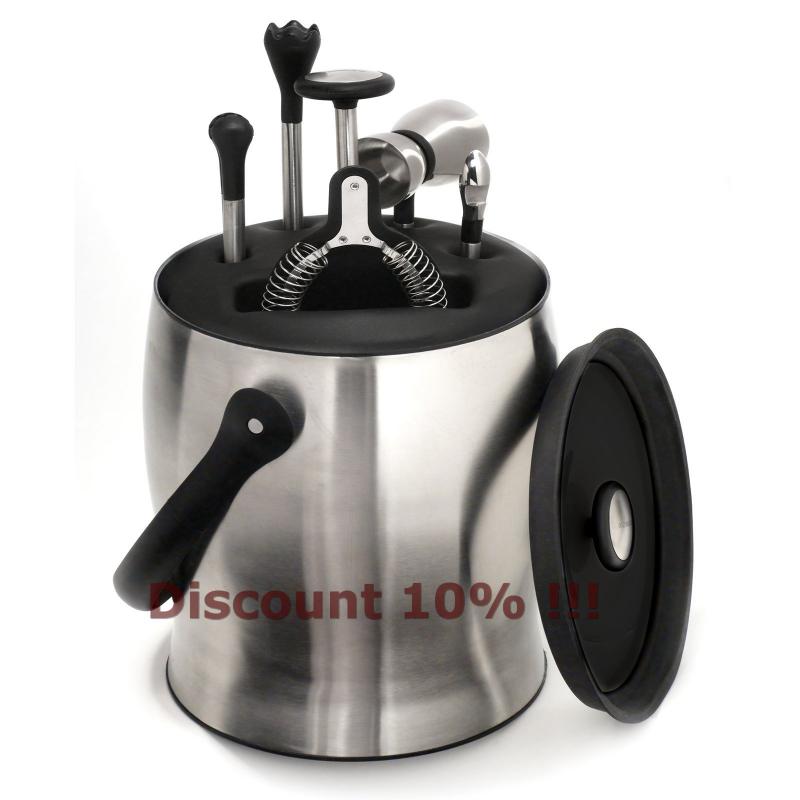Set Frapiera inox si Ustensile pentru bar