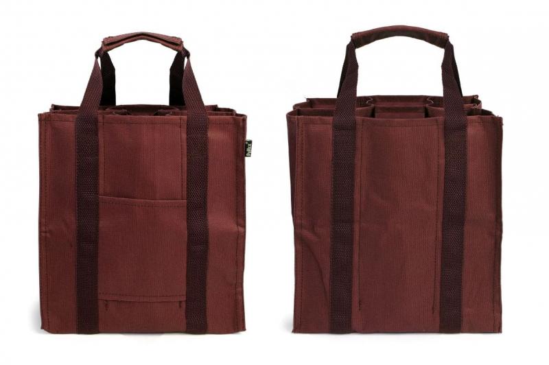 Punga nylon burgundi 6 sticle