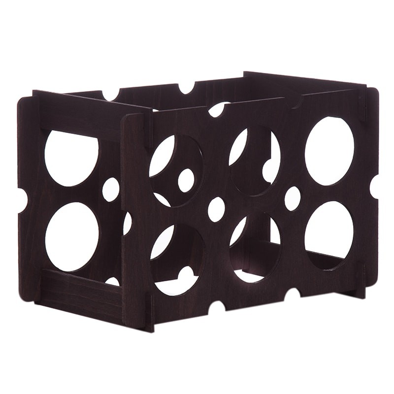 Raft Brick negru 6 sticle vin