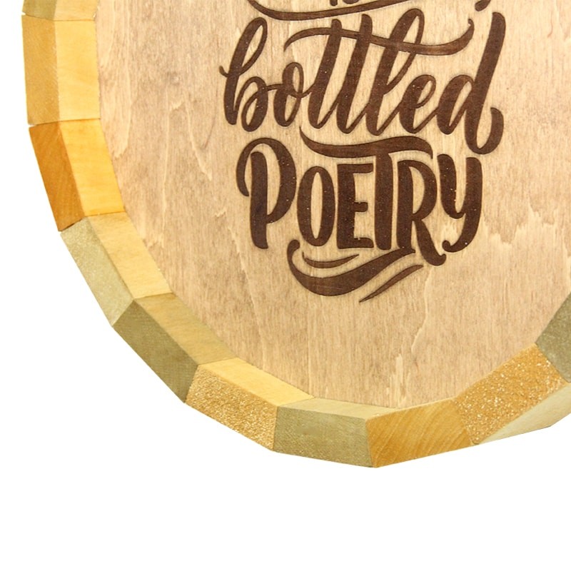 Tablou butoi Wine is bottled poetry