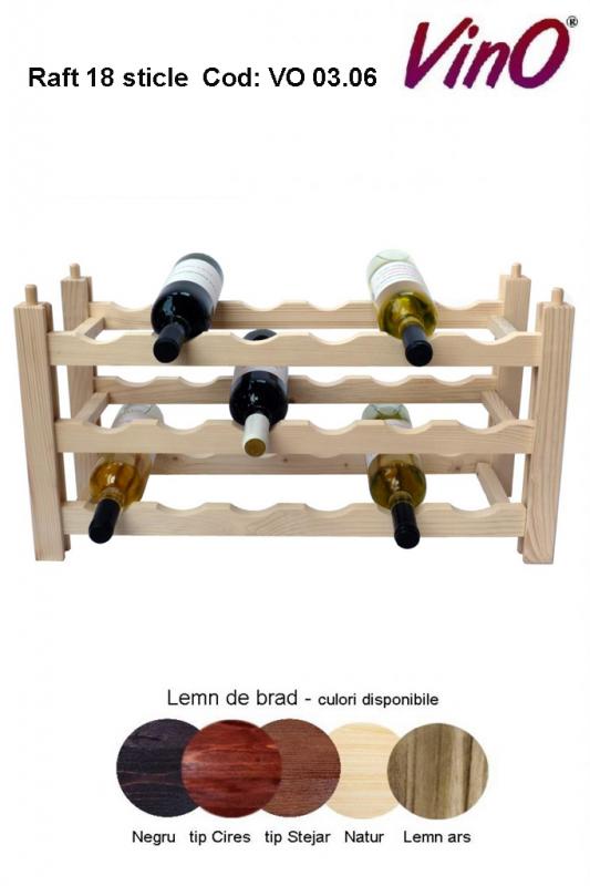 Raft VinO din lemn 3x6 - 18 sticle