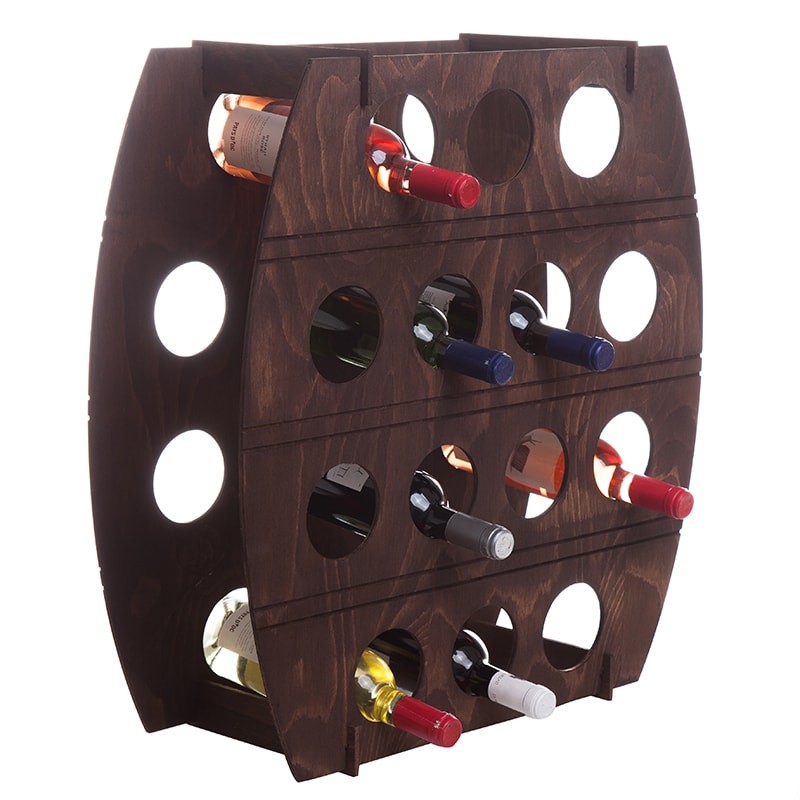 Raft maro tip butoi pentru 14 sticle vin