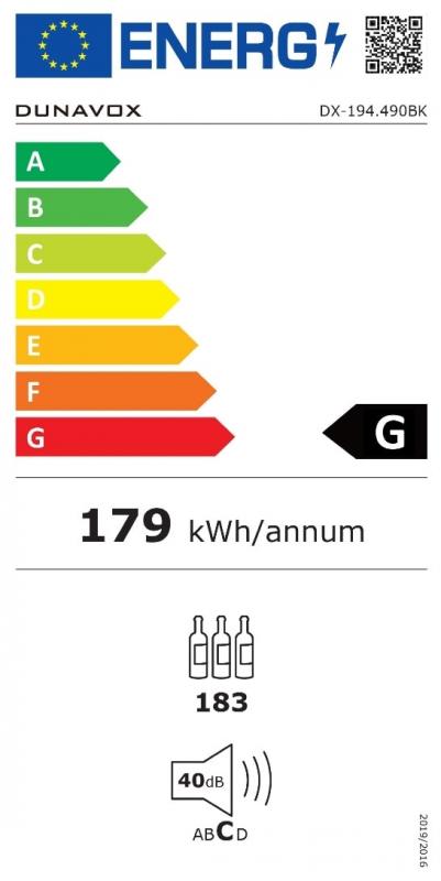 Racitor vin incorporabil/de sine statator DX-194.490BK 