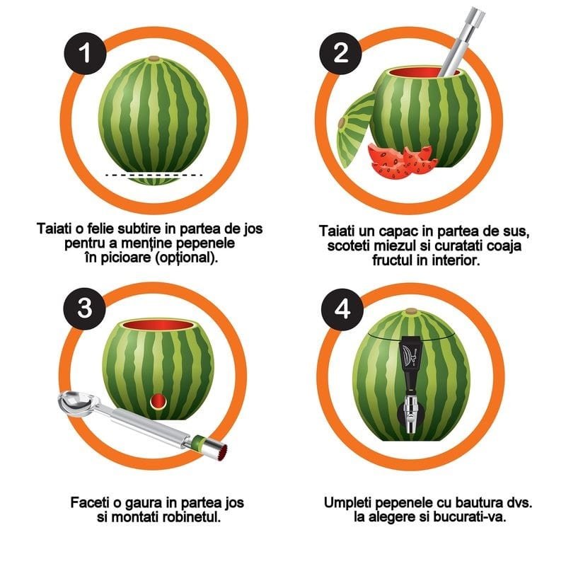 Robinet cocktail pentru pepene