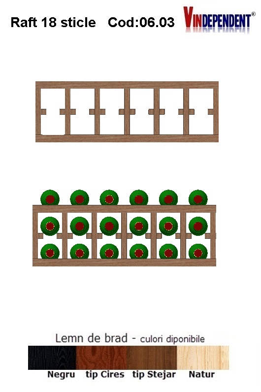 Raft pentru 18 sticle