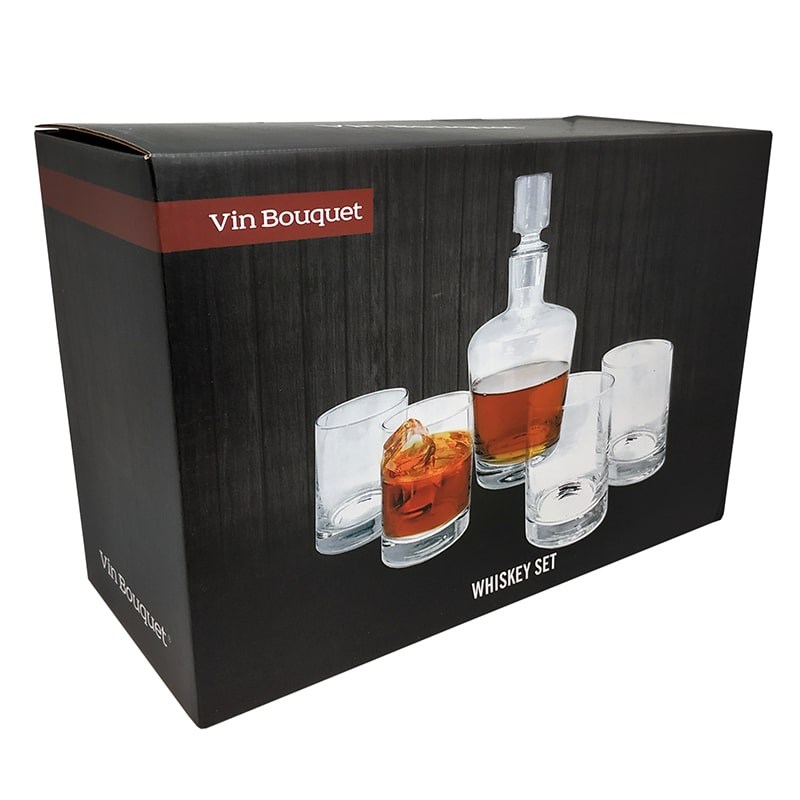 Set whisky din sticla transparenta