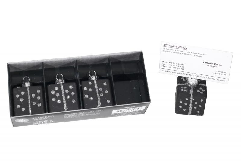 Card holder globulet negru