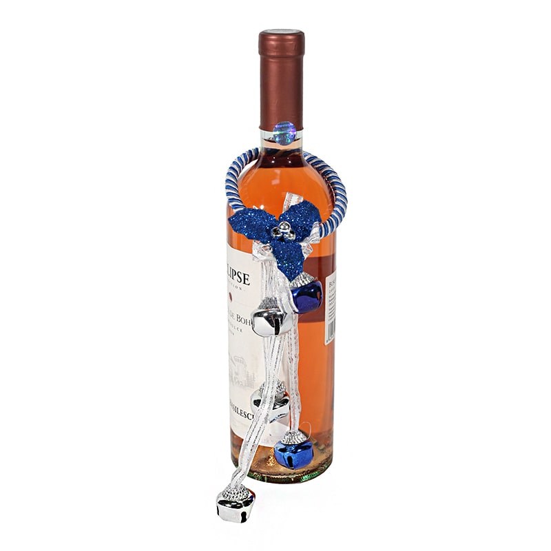 Ornament albastru sticla vin